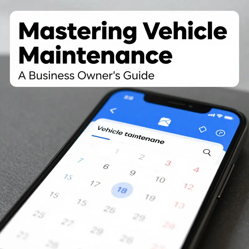 Screenshot highlighting the features of a digital vehicle maintenance tracker app.