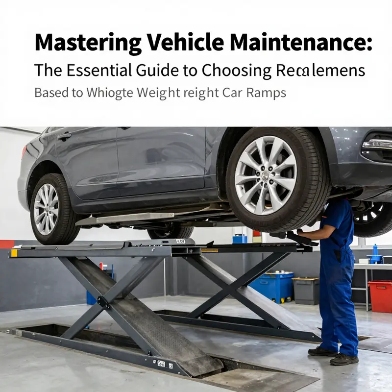 A mechanic assesses the weight capacity of car ramps suitable for vehicle maintenance.