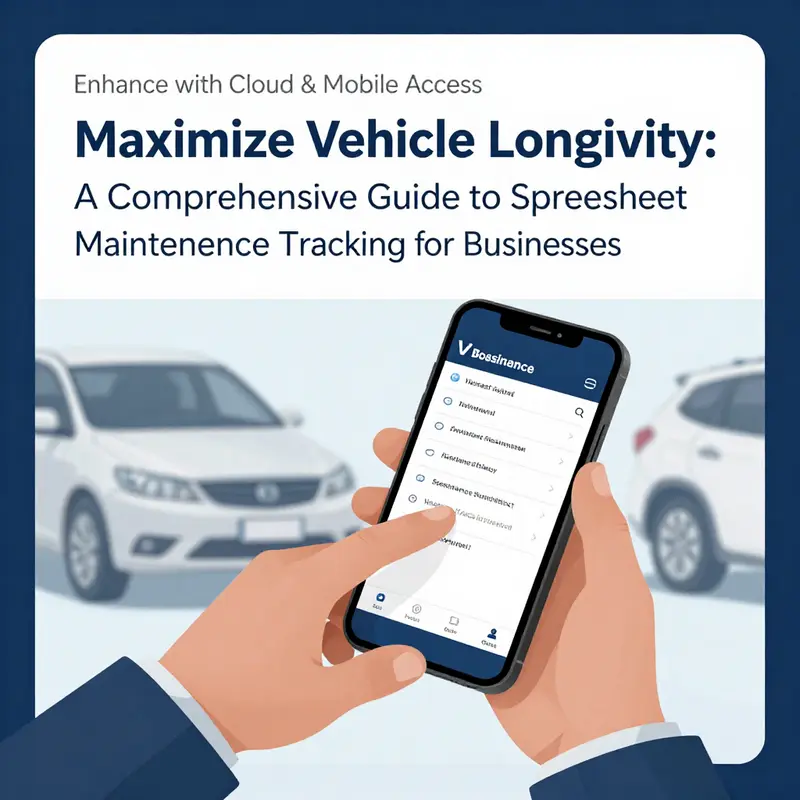 Illustration of a structured vehicle maintenance spreadsheet for effective tracking.