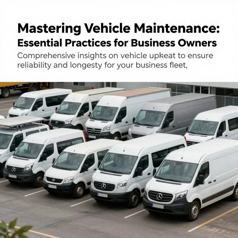 A lineup of various commercial vehicles, illustrating the importance of maintenance for business operations.