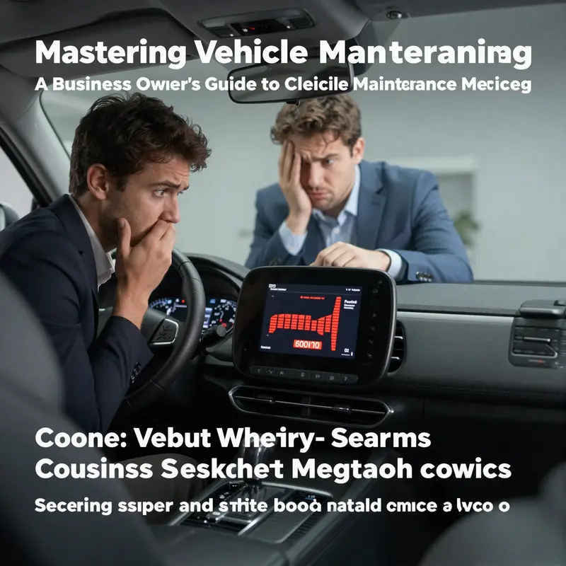 A business owner carefully following the steps to clear the smart vehicle maintenance message.