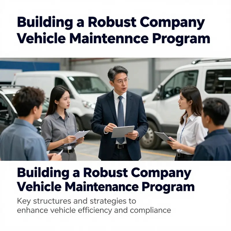 A fleet manager and team discussing strategies for an effective vehicle maintenance program.