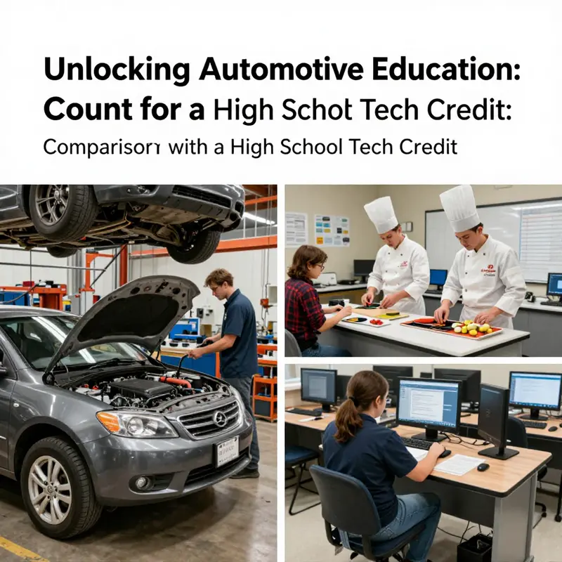 Students learn hands-on automotive skills in a tech-focused classroom.