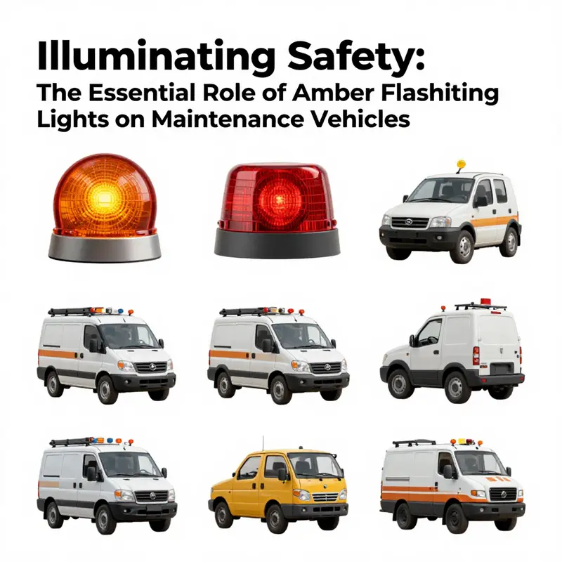 Amber flashing lights are standard on maintenance vehicles, crucial for enhancing visibility.