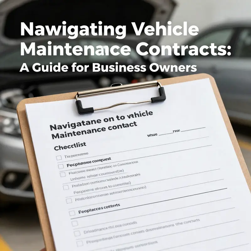 Understanding the essential components of a vehicle maintenance contract.