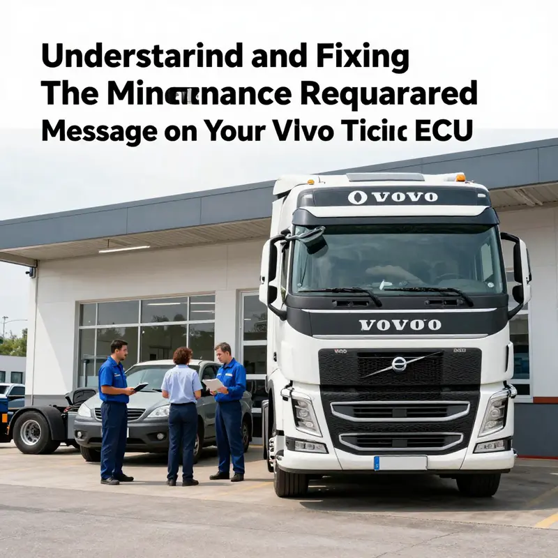 Example of the ‘Maintenance Required’ message on a Volvo Truck dashboard.