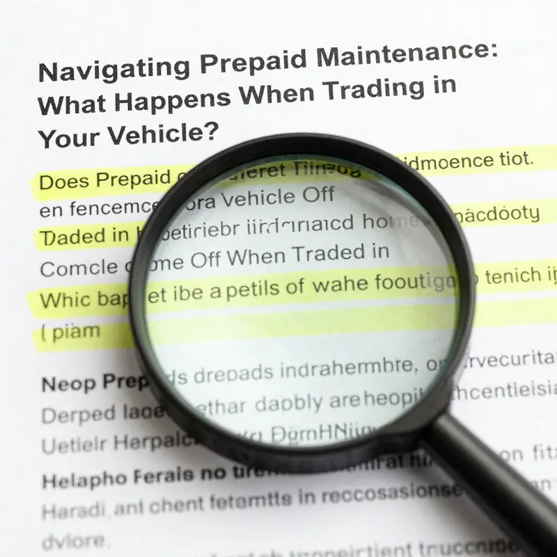 The impact of prepaid maintenance packages tied to a vehicle or person.