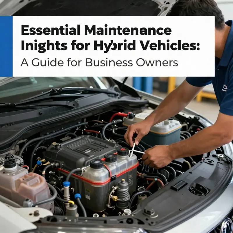 A technician performing essential battery maintenance on a hybrid vehicle.