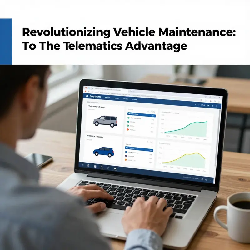 Real-time telematics dashboard indicating vehicle health and maintenance alerts.