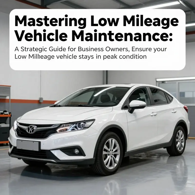 A clean, modern vehicle parked in a tidy garage, representing optimal maintenance.