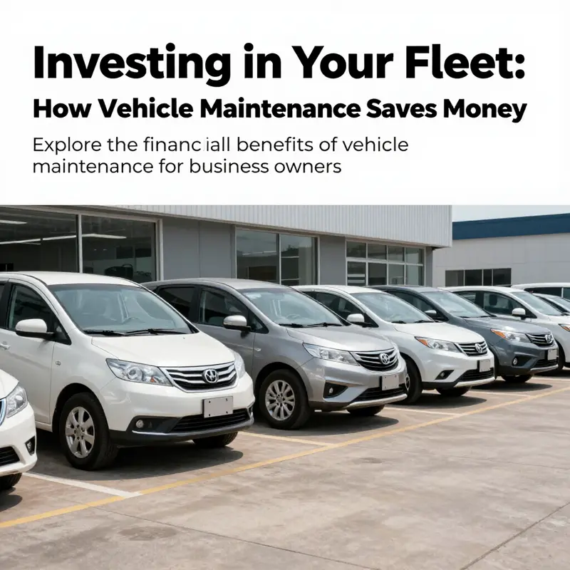 A business's fleet of well-maintained vehicles, ready for use.