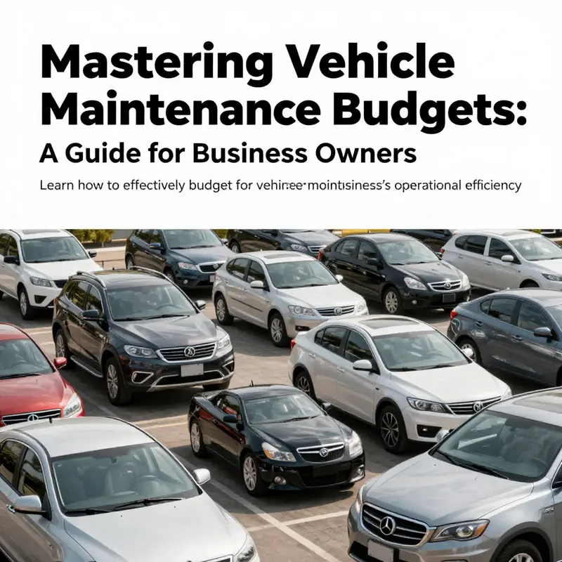 A professional image depicting a fleet of various vehicles, emphasizing the necessity of budgeting for vehicle maintenance in business.