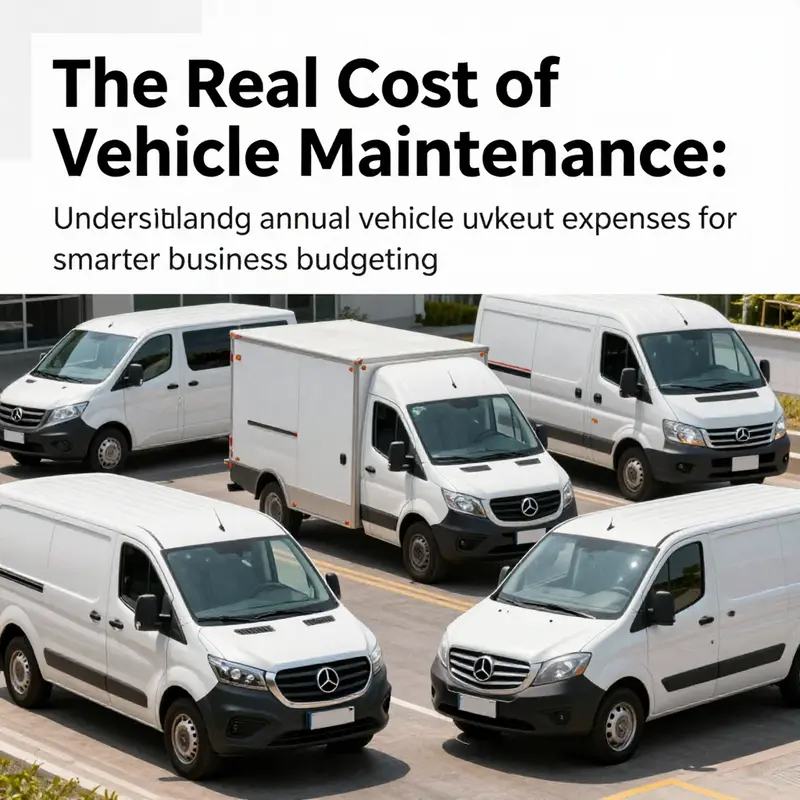 A cover image featuring various business-related vehicles emphasizing their maintenance costs.