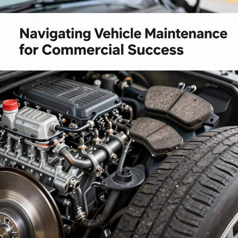 A mechanic diligently performing maintenance checks on a commercial truck.
