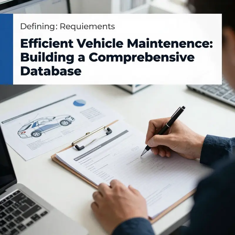 Defining the core requirements for a comprehensive vehicle maintenance database.