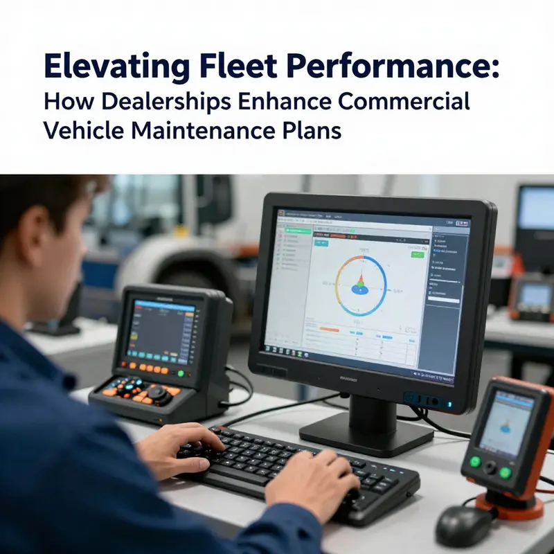 Certified technicians conducting routine inspections and services on a commercial vehicle to ensure optimal performance.