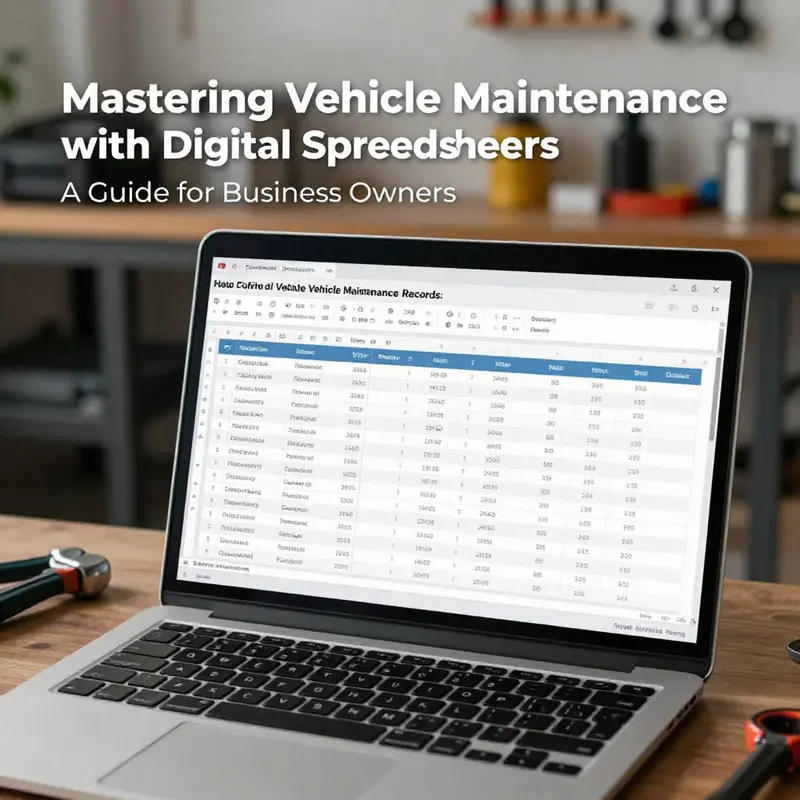 A business owner tracking vehicle maintenance using a dedicated app.