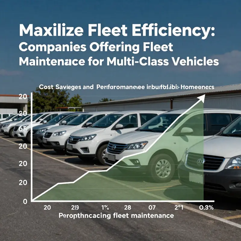 Diverse vehicles undergoing maintenance in a well-equipped service yard, highlighting the various fleet maintenance services available.