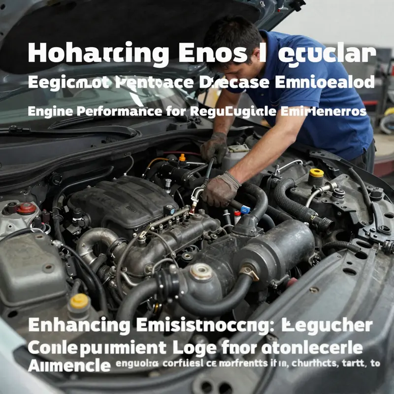 A mechanic conducting routine checks to maintain engine performance and emission control.