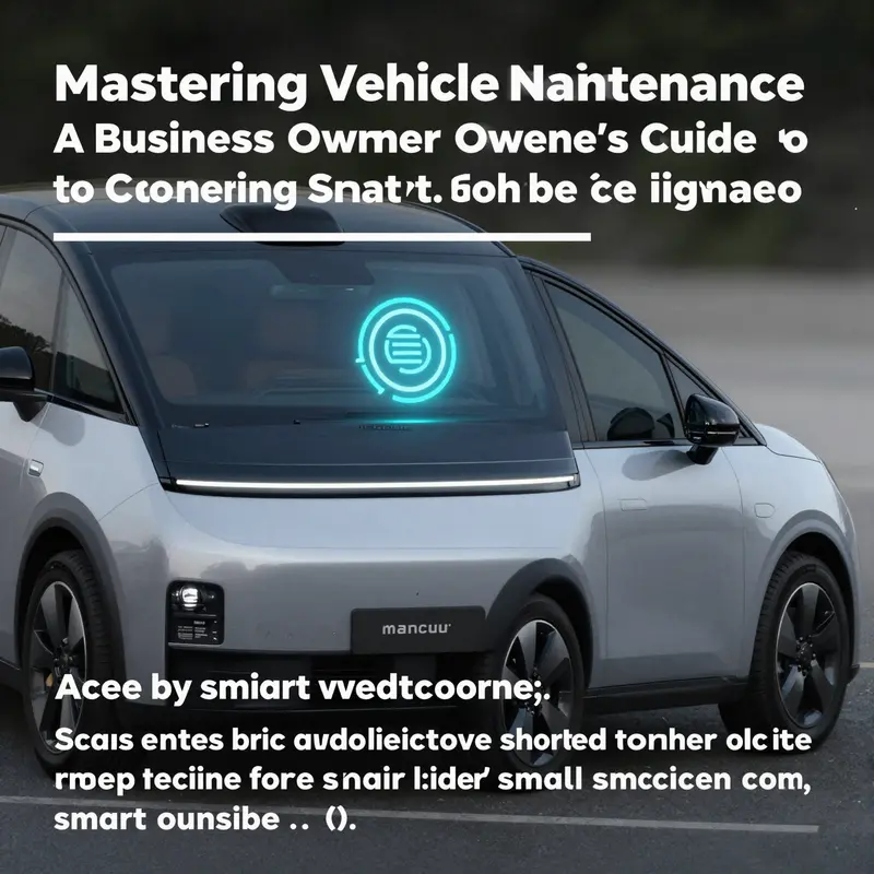 A smart vehicle with the maintenance message displayed, emphasizing the focus on maintaining business vehicles.