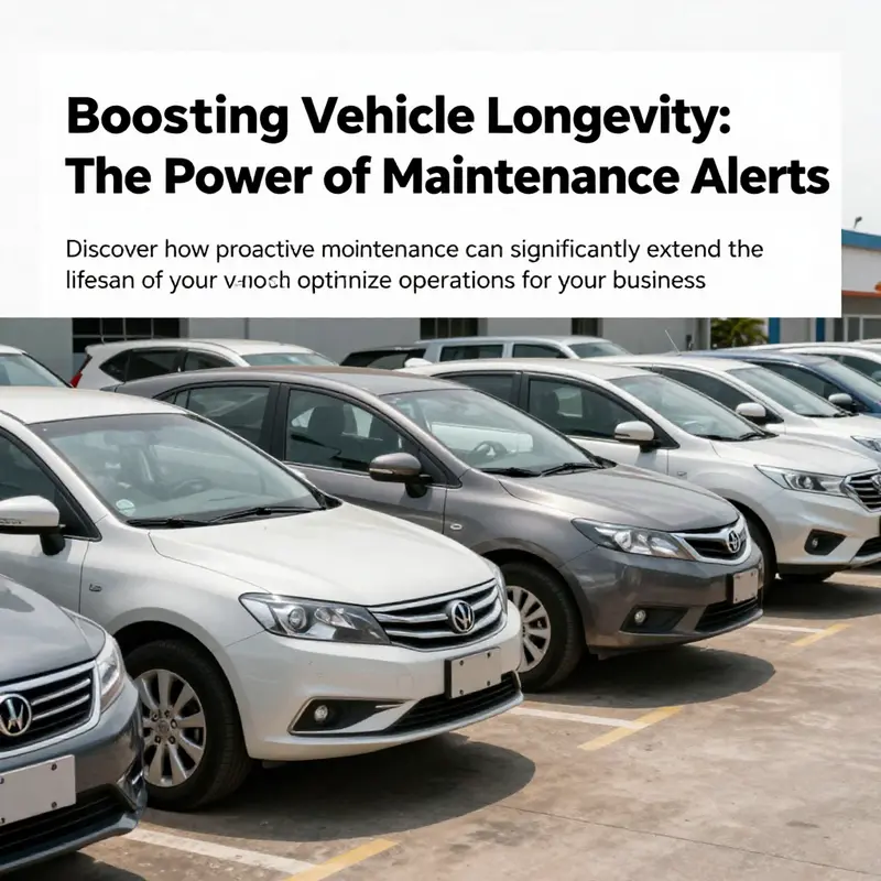 A fleet of organized vehicles in a parking lot, symbolizing the advantages of proactive maintenance.