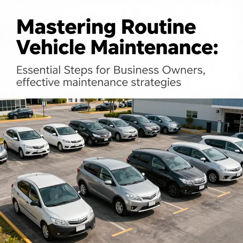 A lineup of diverse company vehicles parked in a well-organized manner, reflecting proper maintenance.