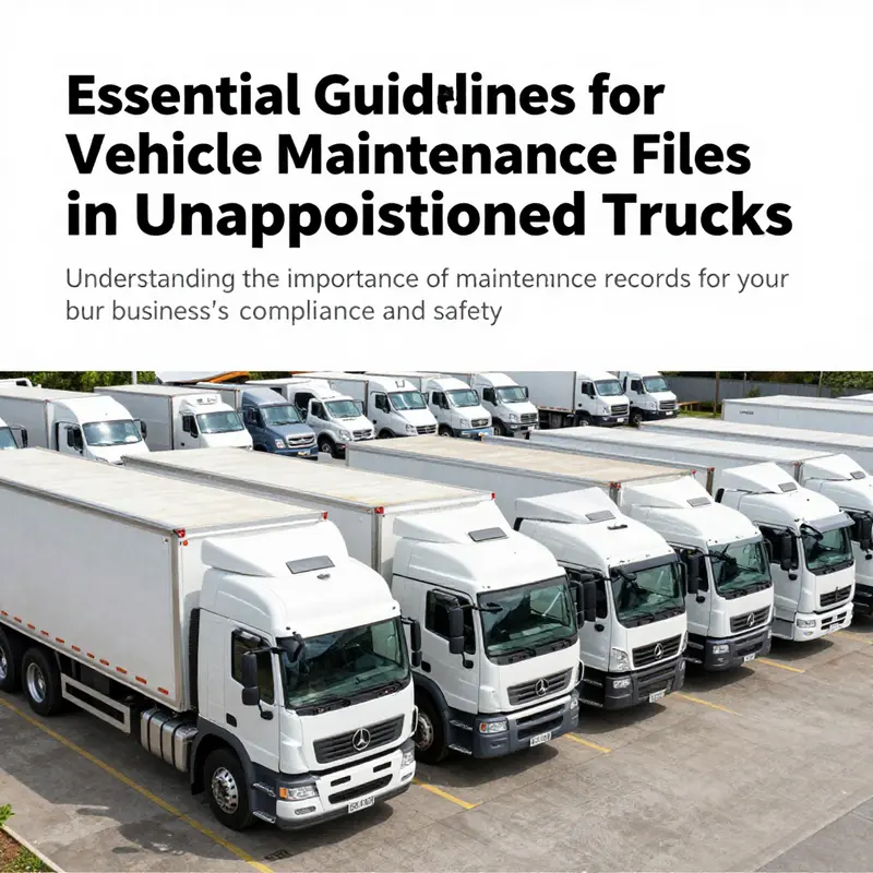 A fleet of unapportioned trucks showcasing their excellent maintenance, reinforcing the need for vehicle records.