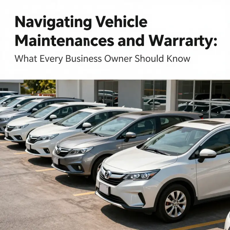A vibrant picture depicting a fleet of vehicles, representing the significance of timely maintenance and the integration of warranties.