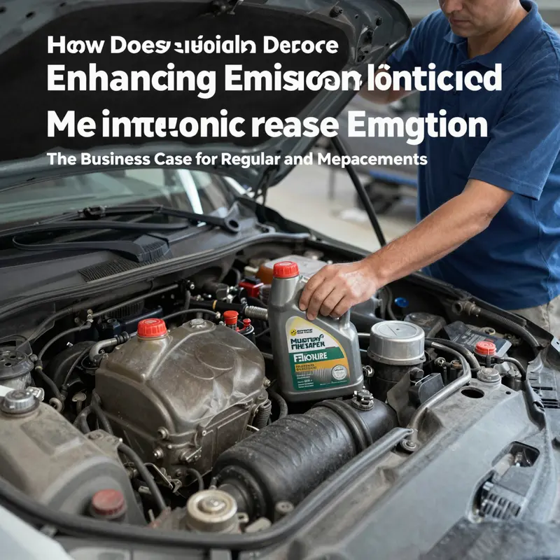 A mechanic conducting routine checks to maintain engine performance and emission control.