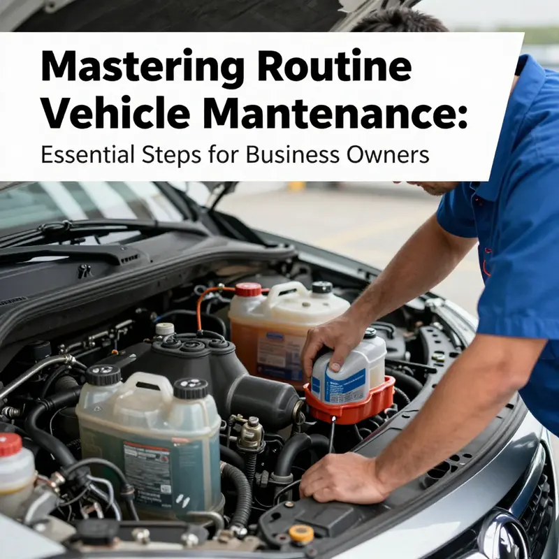 A mechanic performing fluid checks to ensure optimal vehicle performance.