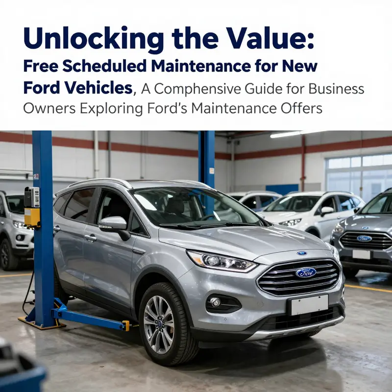 A Ford vehicle in a mechanics' workshop, representing the service and maintenance commitment offered by Ford.