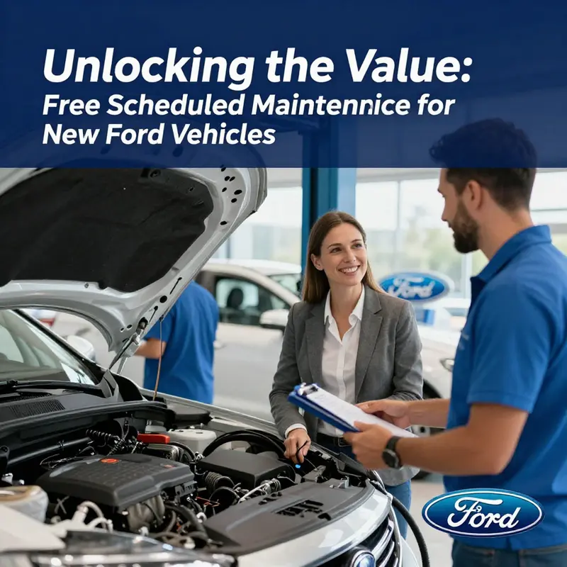 Overview of Ford’s free scheduled maintenance offering for new vehicle purchases.