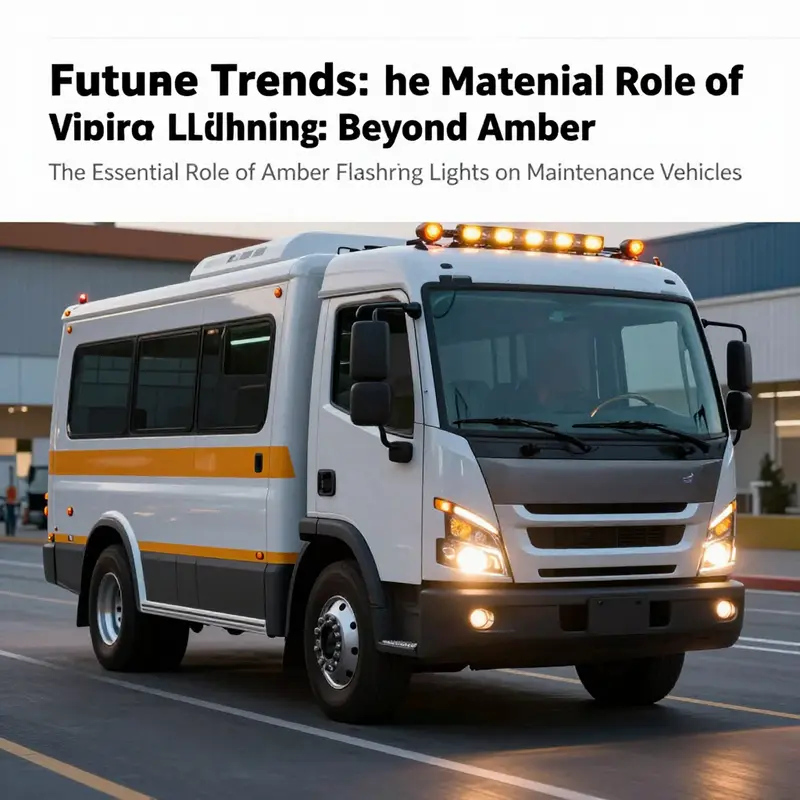 Amber flashing lights are standard on maintenance vehicles, crucial for enhancing visibility.