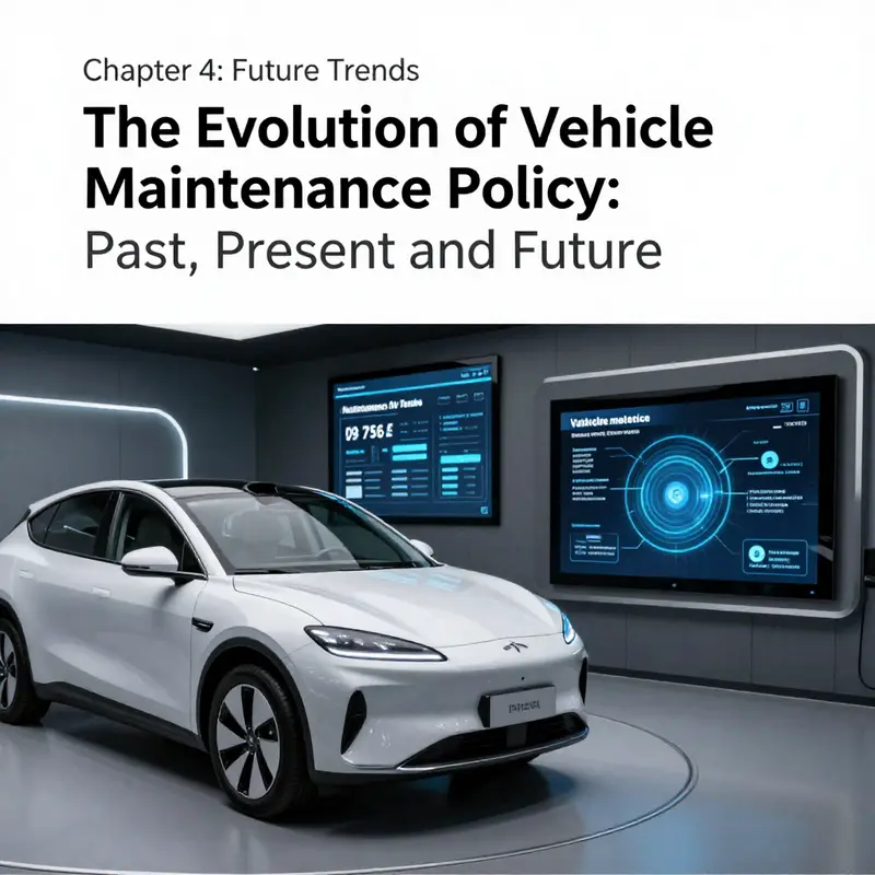 A timeline showcasing the evolution of vehicle maintenance policies from reactive repairs to proactive strategies.