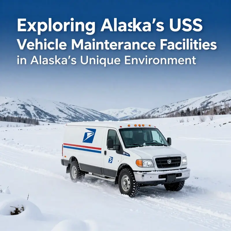The exterior of Alaska’s USPS Vehicle Maintenance Facility in Anchorage, a vital hub for postal operations.