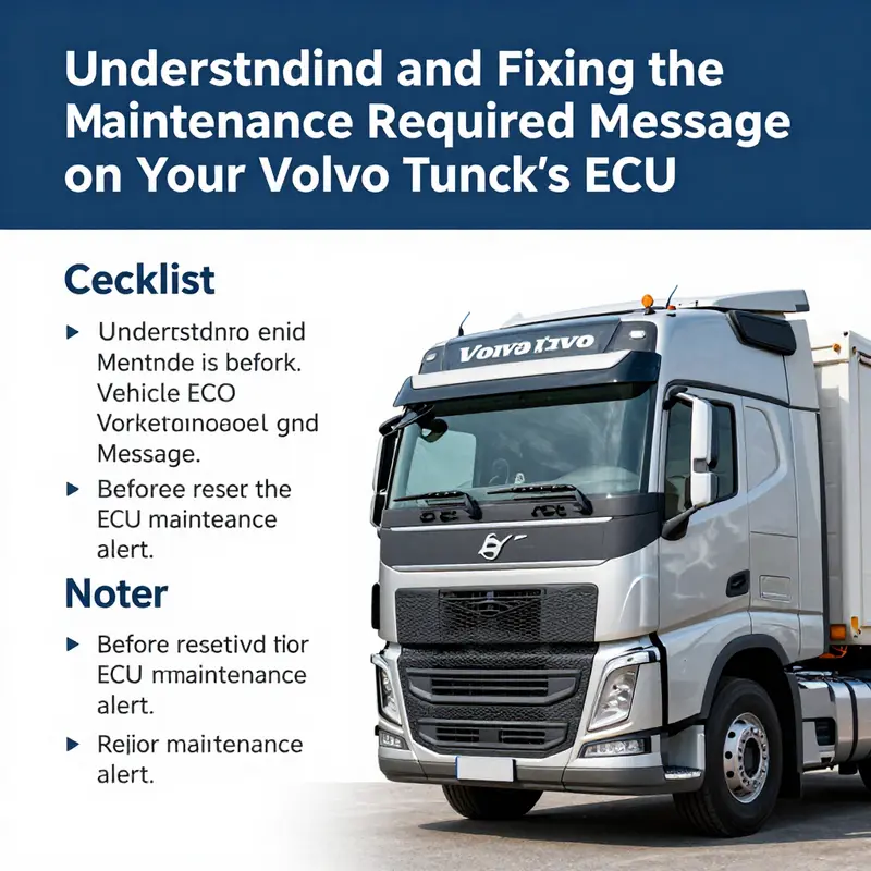 Example of the ‘Maintenance Required’ message on a Volvo Truck dashboard.