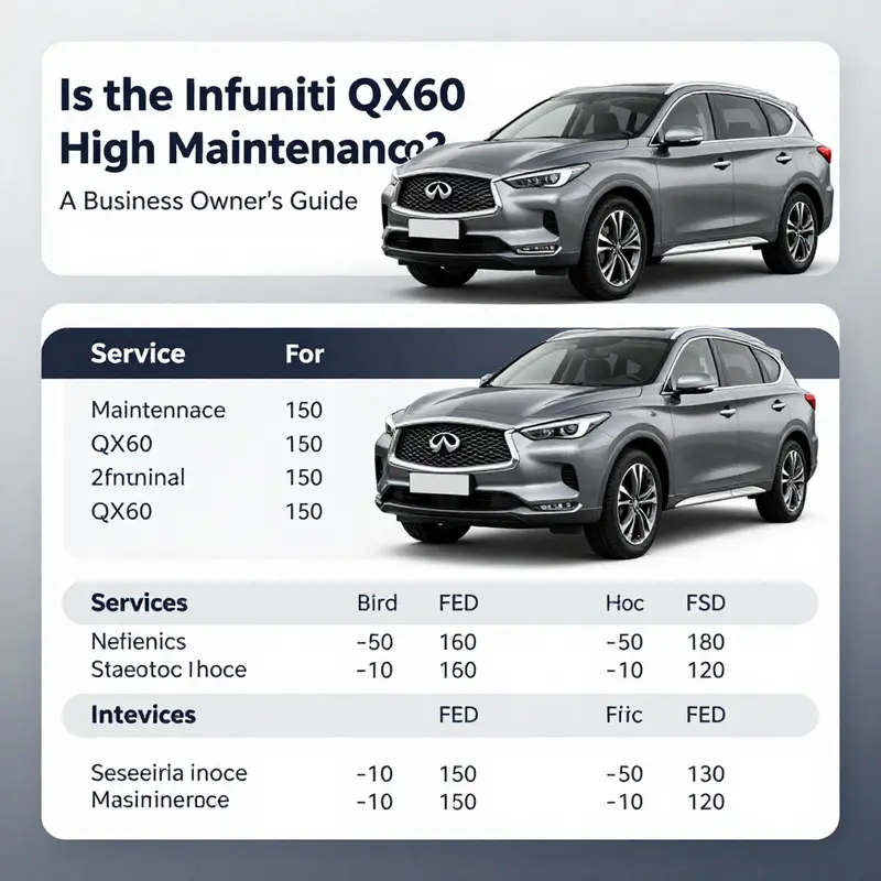 A clear visual representation of the Infiniti QX60’s maintenance schedule, essential for understanding regular upkeep requirements.