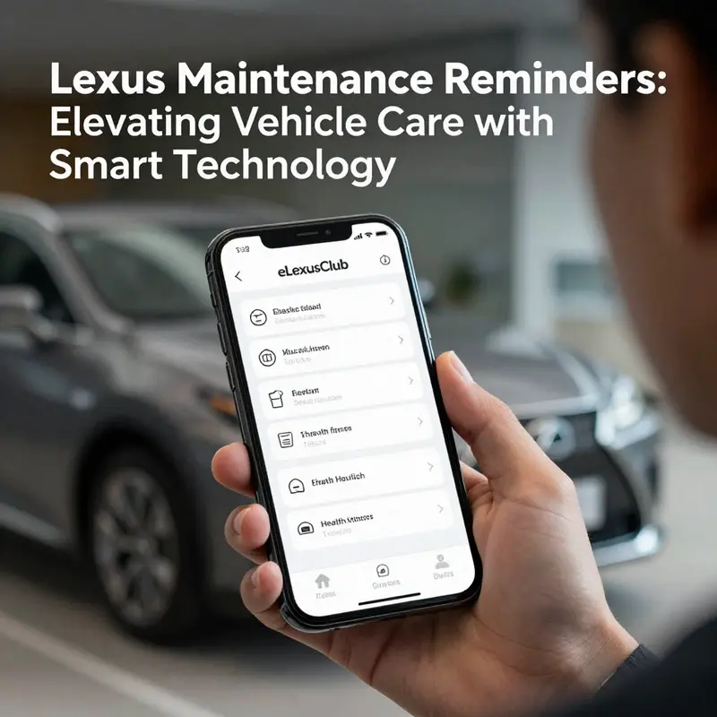 Overview of Lexus technology showcasing maintenance reminders and real-time vehicle diagnostics.