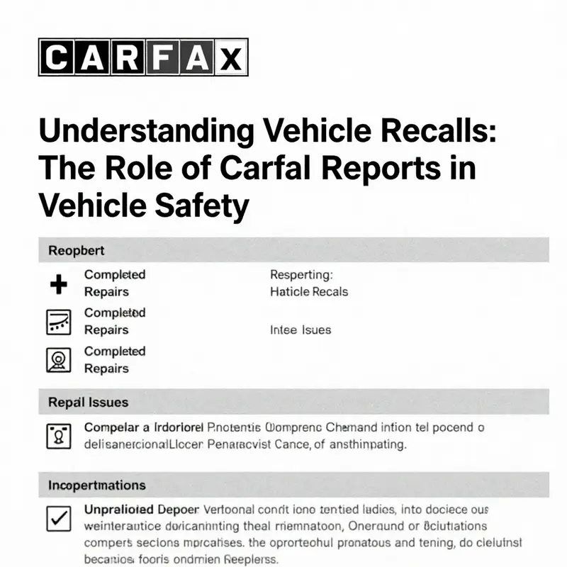 An overview of recall information on a Carfax report.