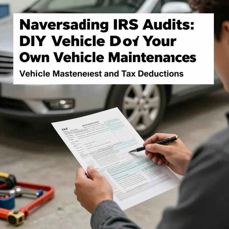 Business owner assessing vehicle maintenance documentation in the context of an IRS audit.