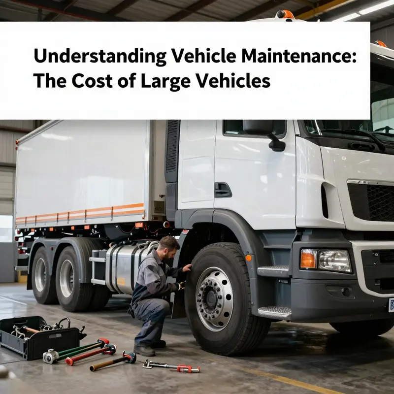 A mechanic conducting a maintenance inspection on a large truck, illustrating the complexity involved.
