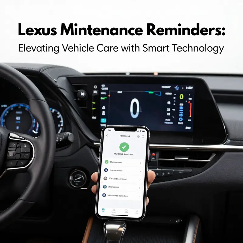 Overview of Lexus technology showcasing maintenance reminders and real-time vehicle diagnostics.