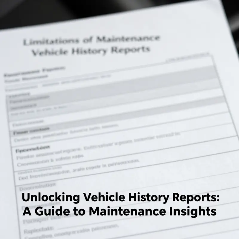 Infographic showing how vehicle history reports detail maintenance records and service histories.