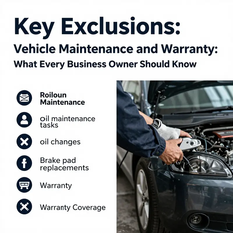 Mechanic assessing vehicle features under warranty versus standard maintenance needs.