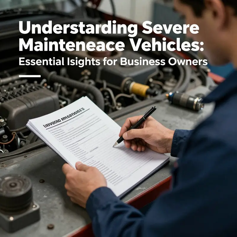 Mechanic assessing a vehicle for severe maintenance issues.