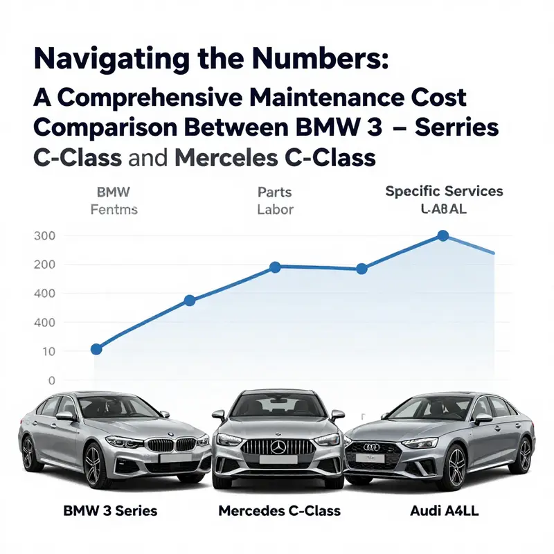 A comparative view of BMW 3 Series and Mercedes C-Class illustrating key distinctions in luxury and maintenance.