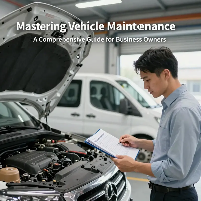 A business owner engages with the vehicle maintenance handbook to ensure proper scheduling.