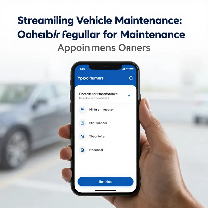 Leverage manufacturer apps for easy scheduling of vehicle maintenance.