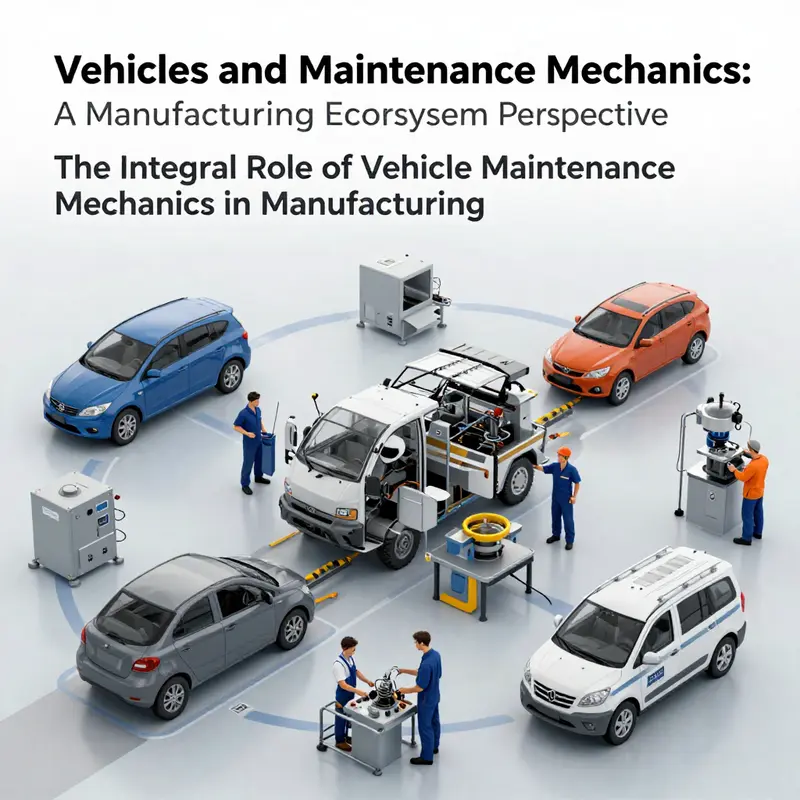 A vehicle maintenance mechanic ensuring optimal performance of manufacturing machinery.