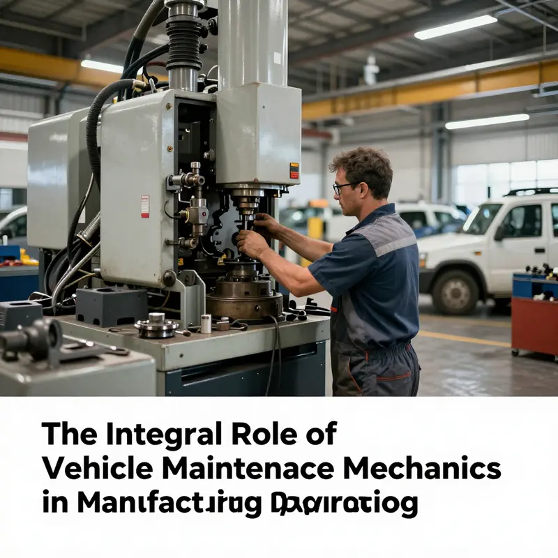 A vehicle maintenance mechanic ensuring optimal performance of manufacturing machinery.